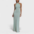 Klara – Abito in seta Křivková con scollo halter