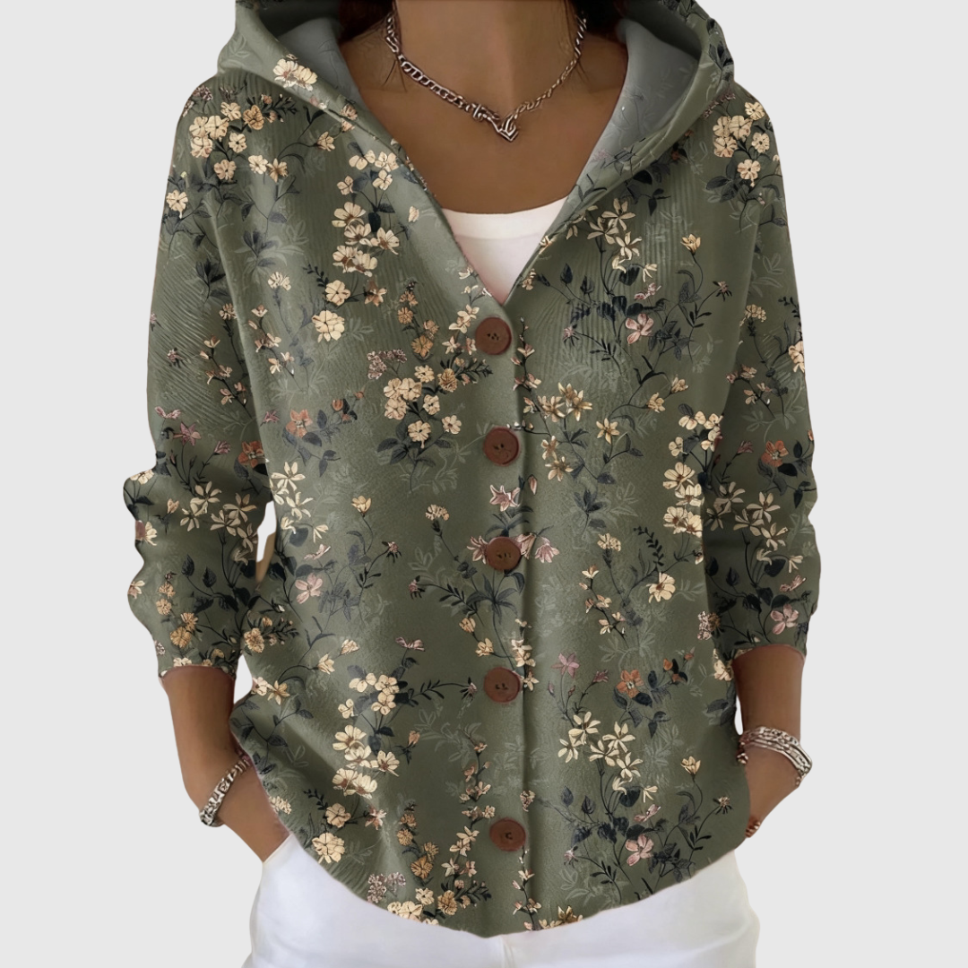 Zuzanna - Cardigan in maglia comodo con cappuccio