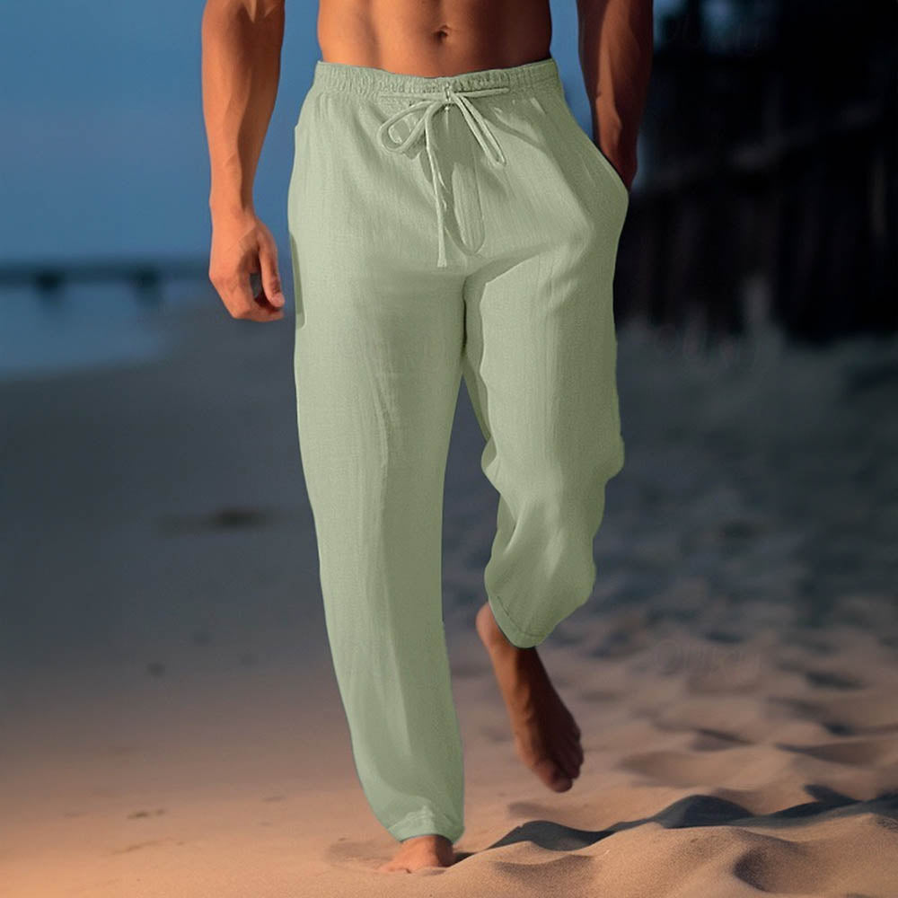 ANDRUS – Pantaloni in Lino di Lusso