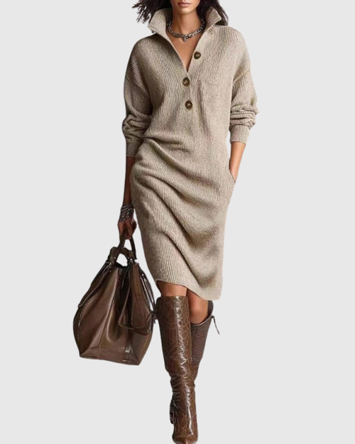 Amelia | Abito Midi in Lana Pura per l'Inverno – abiti invernali da donna | Erminia Boutique Bologna