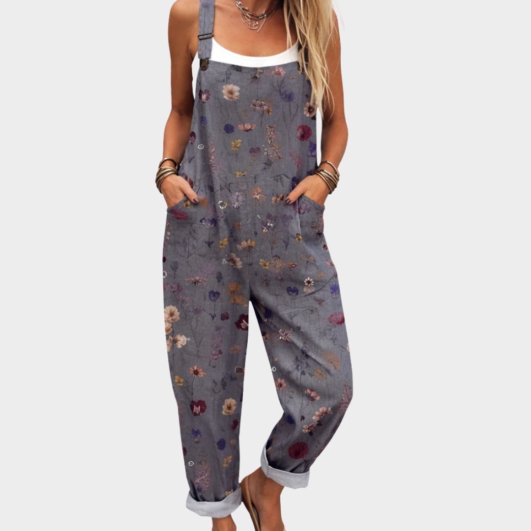 Celina - fiori boho grigi chiari