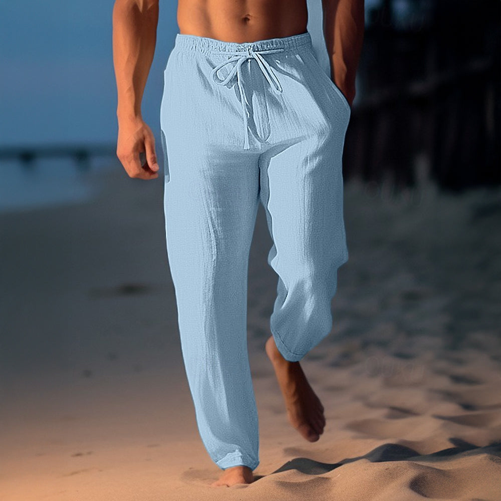 ANDRUS – Pantaloni in Lino di Lusso