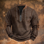 Antonio | maglione da uomo con mezza zip e dettagli stilosi – felpe e pile da uomo | Erminia Boutique Bologna