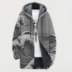 Claudia | Cappotto con motivo ondulato – giacche artistiche da donna | Erminia Boutique Bologna
