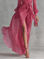 Amelia – Abito Maxi Fluttuante con Spacco