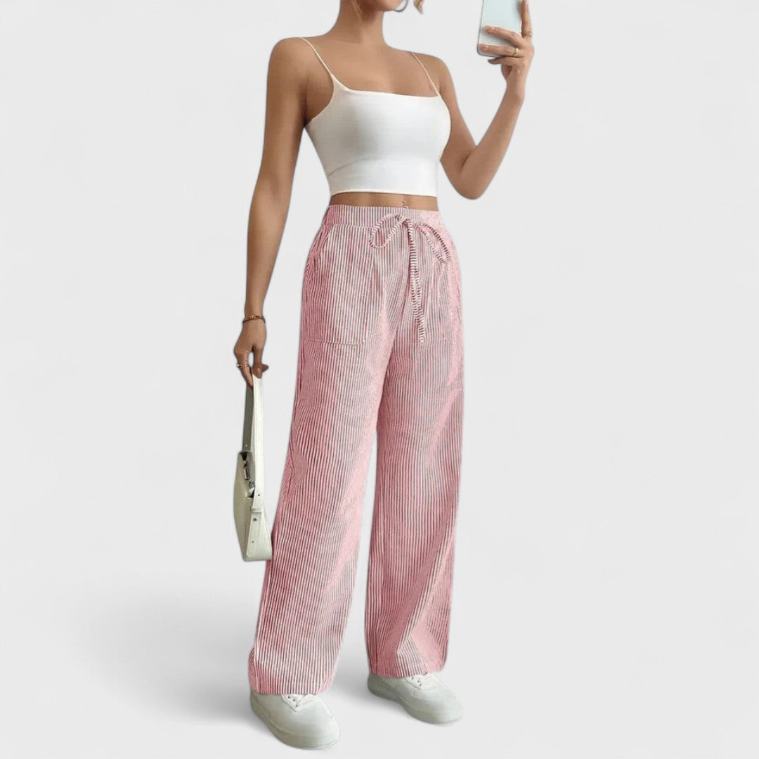 Julia – pantaloni larghi e comodi con dettagli eleganti