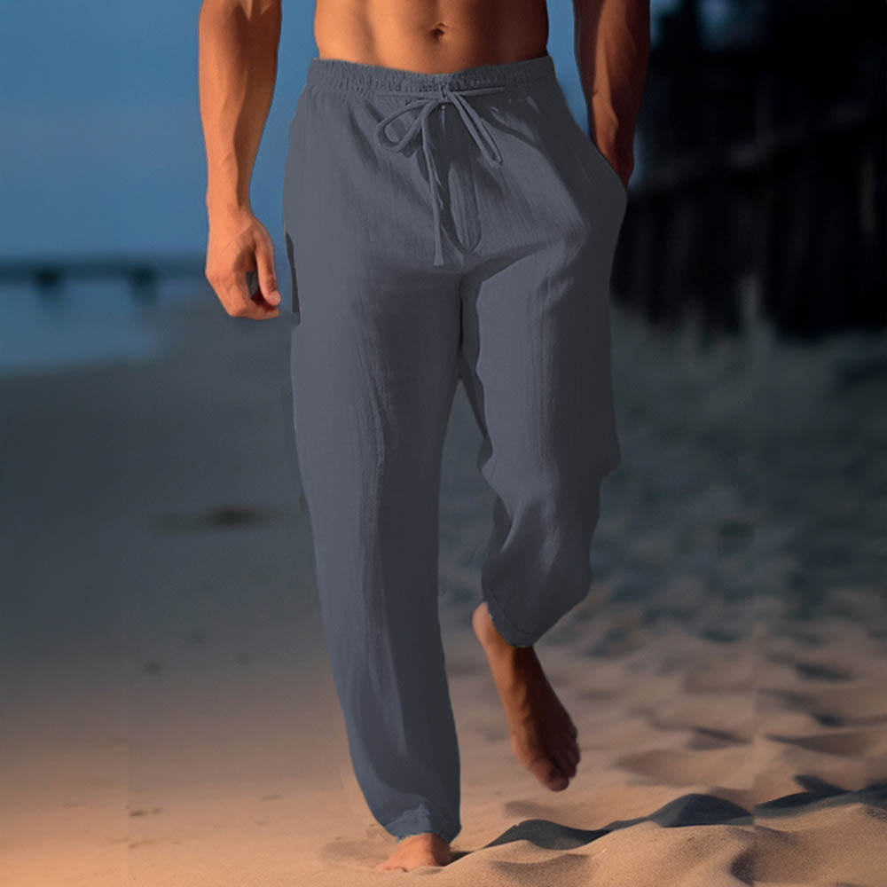 ANDRUS – Pantaloni in Lino di Lusso