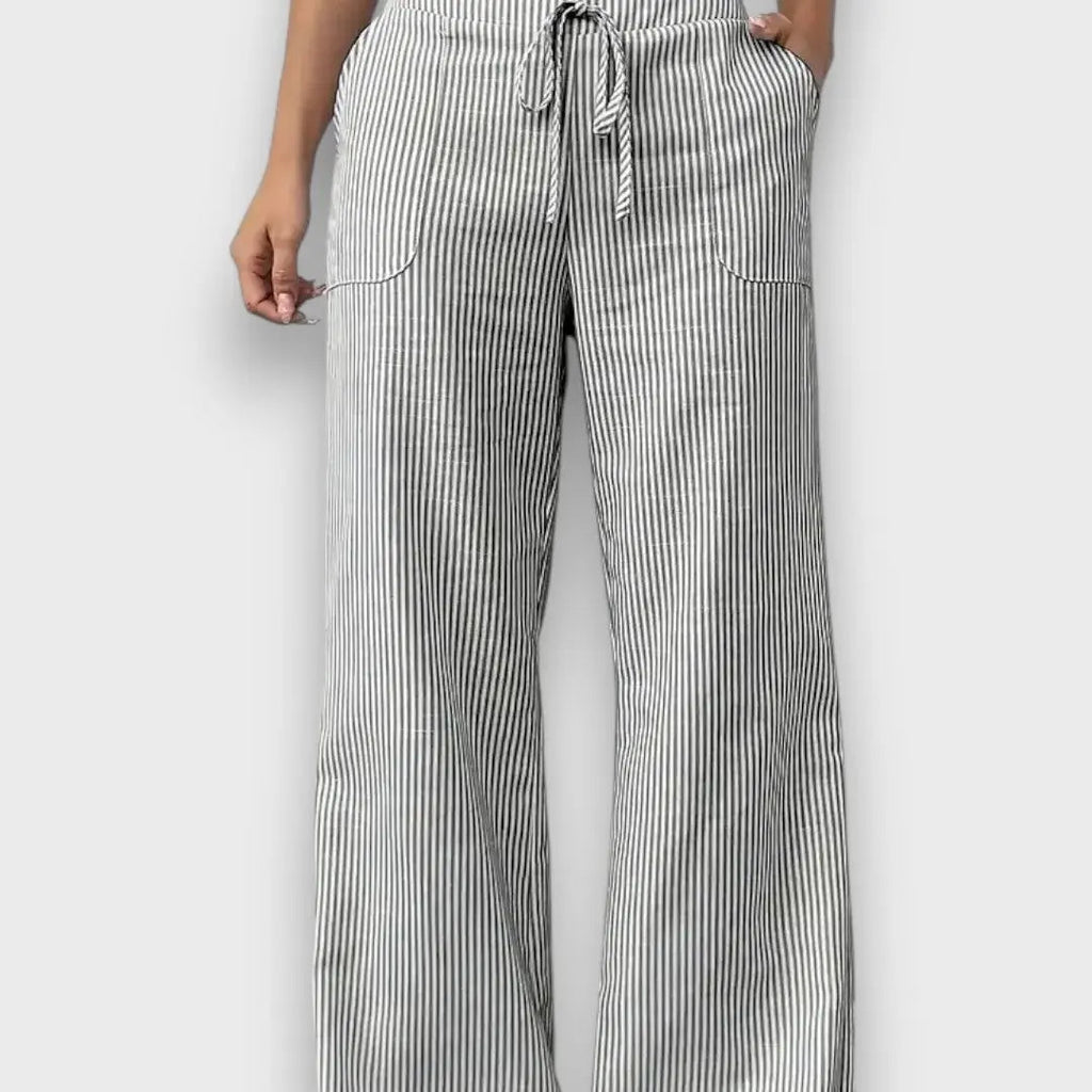 Rita | Pantaloni a righe sottili – pantaloni da donna | Erminia Boutique Bologna