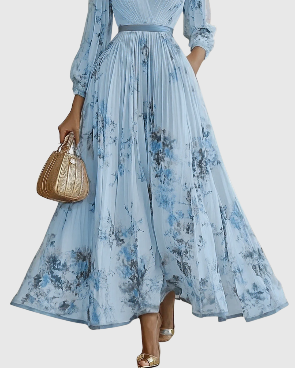 Zuzanna - Elegante Maxi Abito con Pieghe