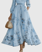 Zuzanna - Elegante Maxi Abito con Pieghe