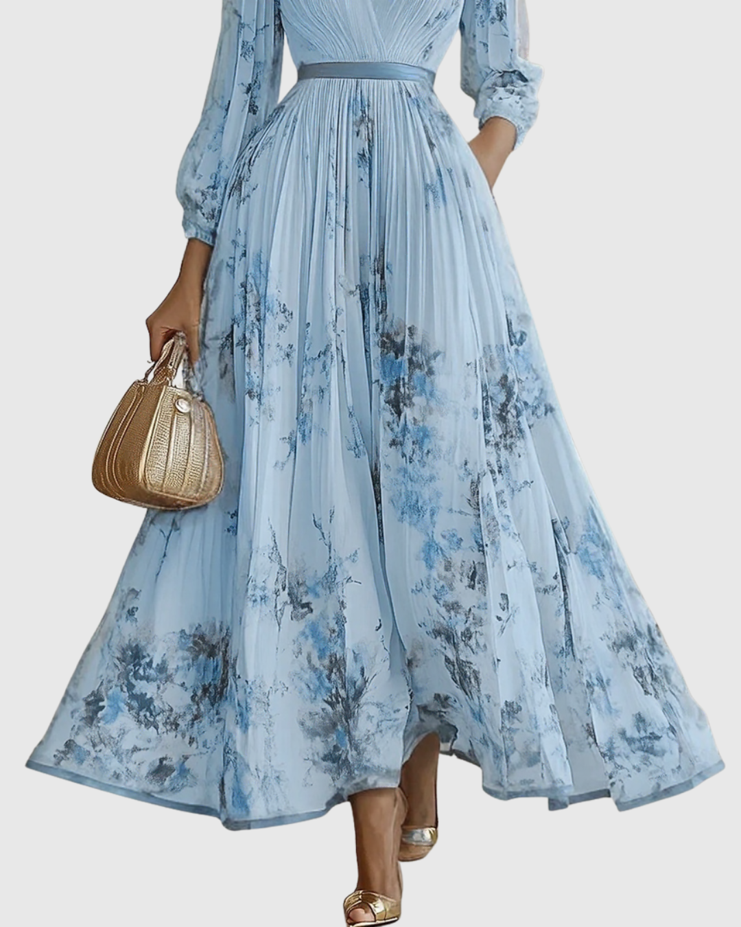 Zuzanna - Elegante Maxi Abito con Pieghe