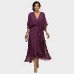 Monica Chiffon - Vestito con scollatura a V