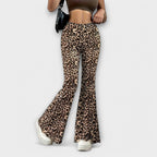 Mila – pantaloni bootcut con motivo leopardato