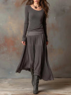 Agnieszka - Set grigio a coste