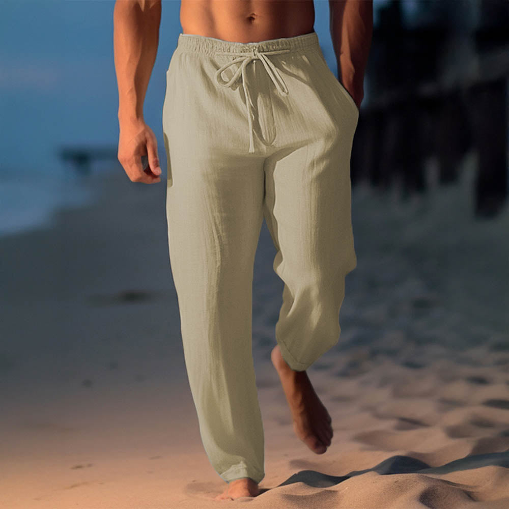 ANDRUS – Pantaloni in Lino di Lusso