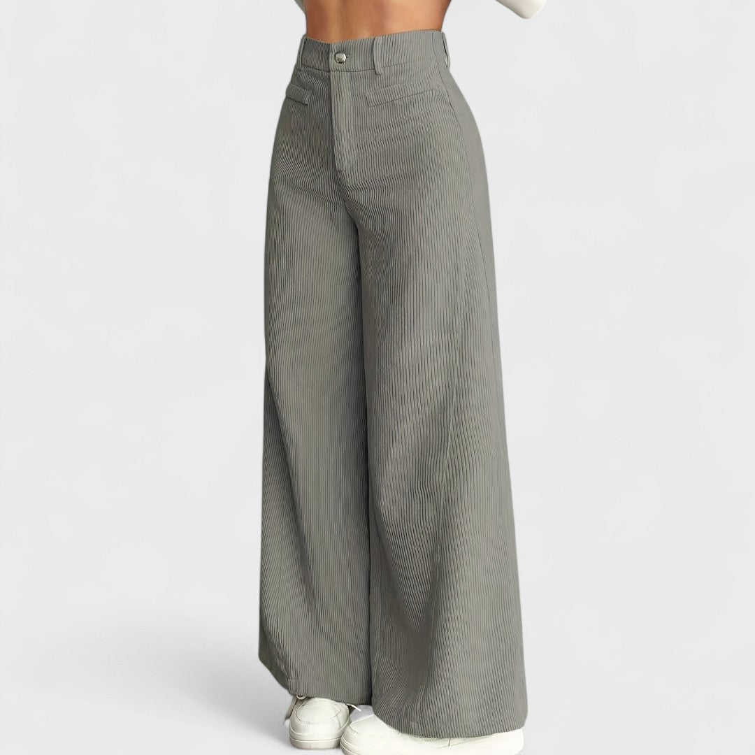 Maja – pantaloni da donna a vita alta con gamba larga