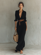 Carolina | Abito Maxi in Stile Camicia – abiti lunghi da donna | Erminia Boutique Bologna