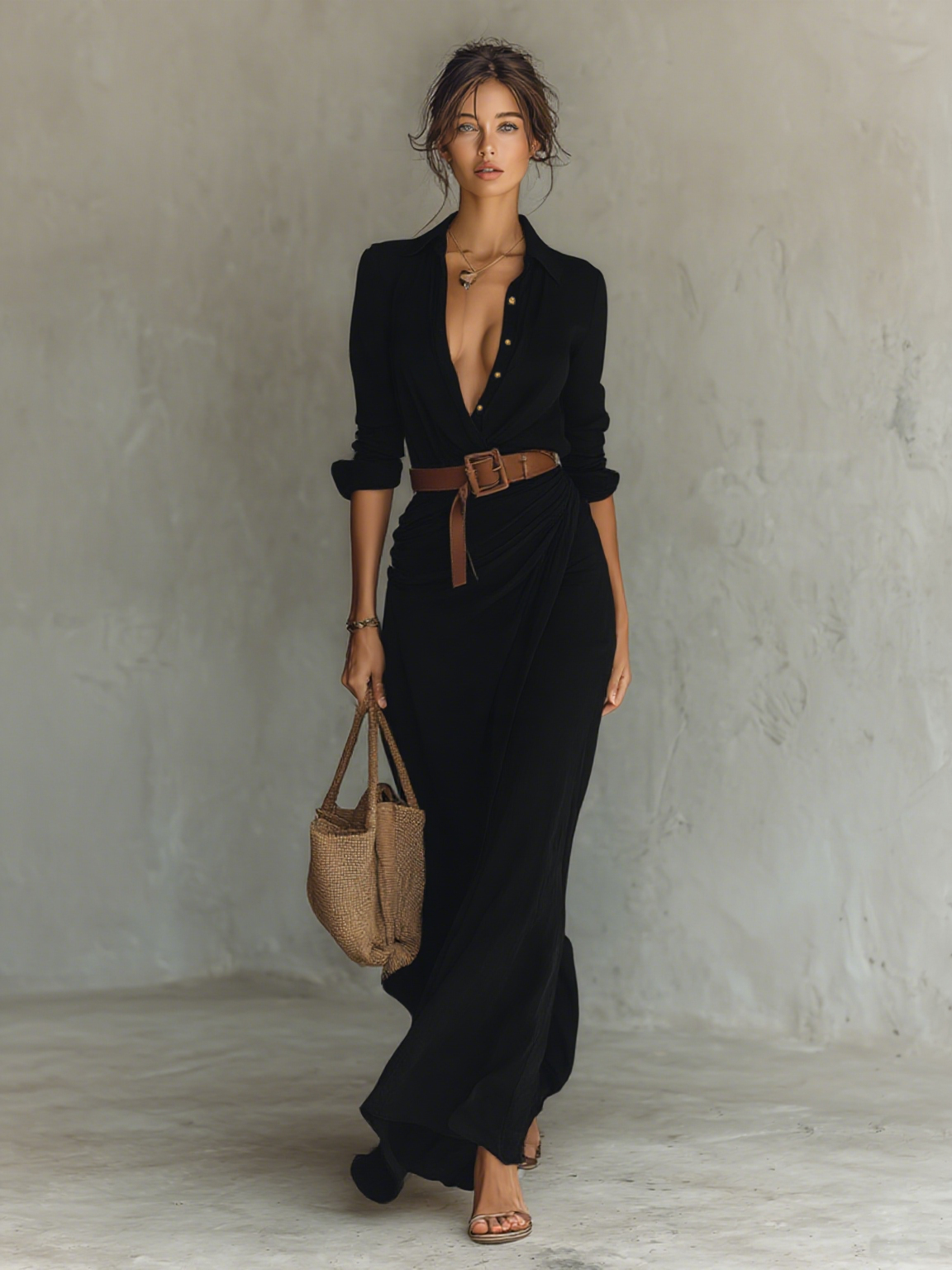 Karolina – Abito Maxi in Stile Camicia