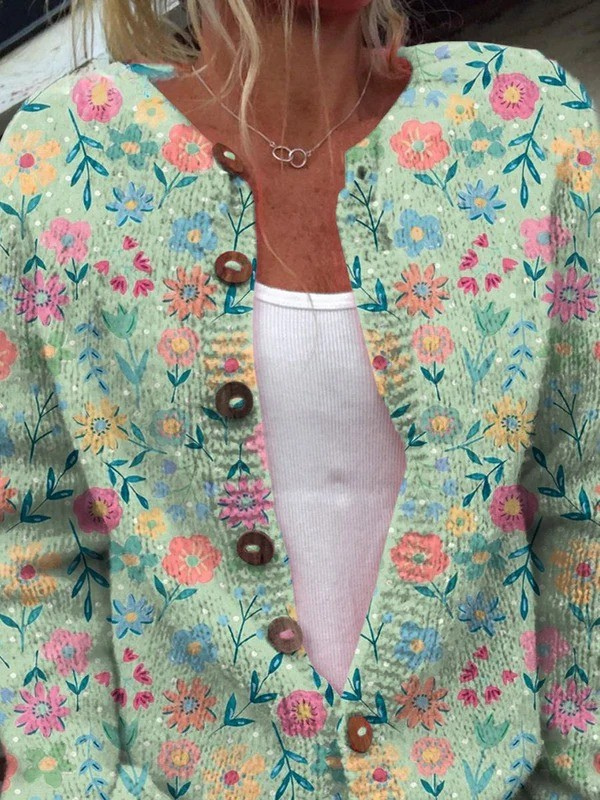 Liliana | Cardigan in maglia a fiori – cardigan a fiori da donna | Erminia Boutique Bologna
