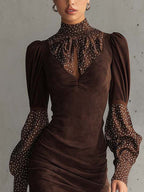 Zofia – abito bodycon in suede sintetico