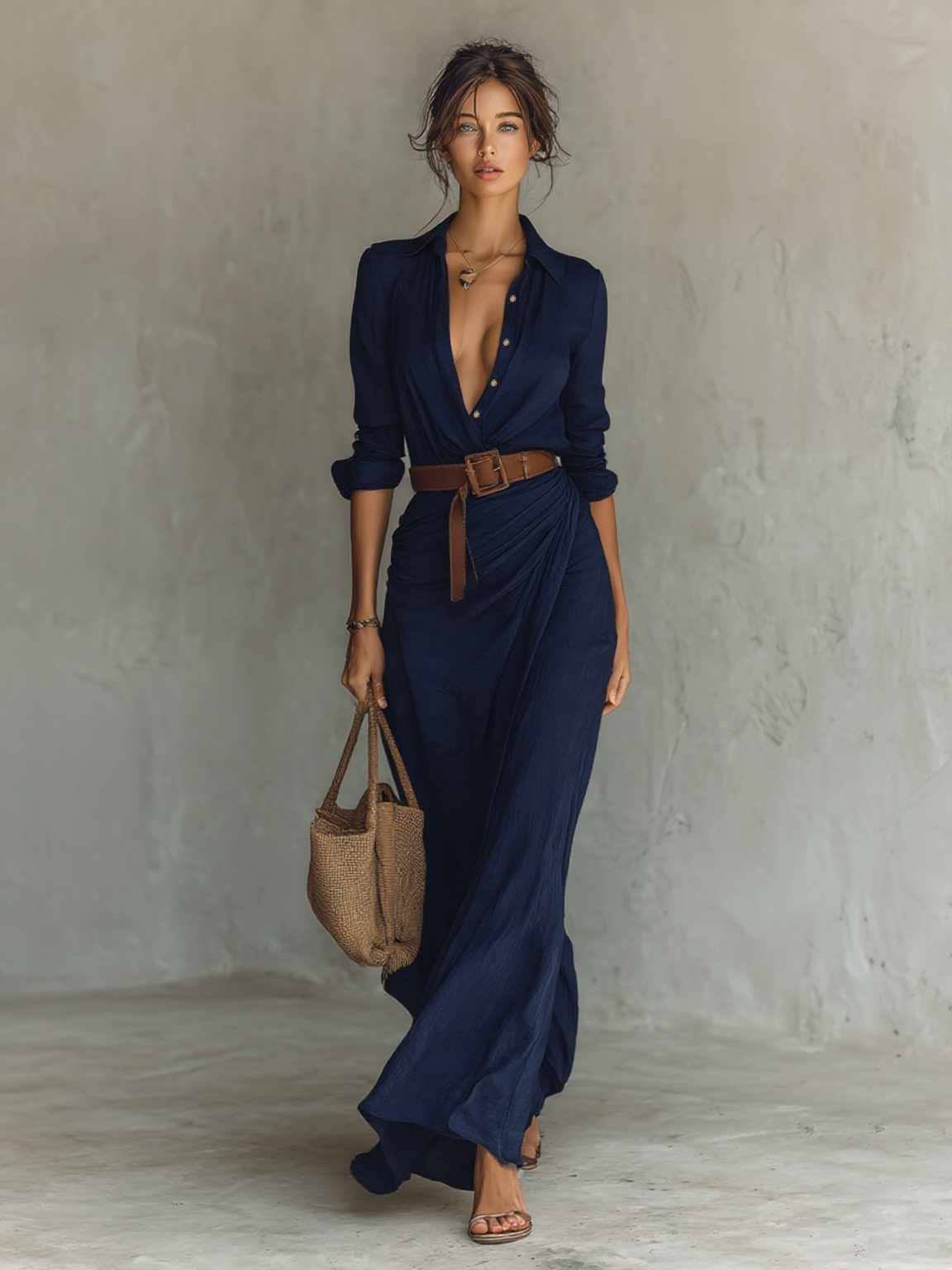 Karolina – Abito Maxi in Stile Camicia
