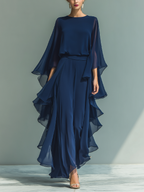 Emilia – Elegante Abito Maxi con Volant
