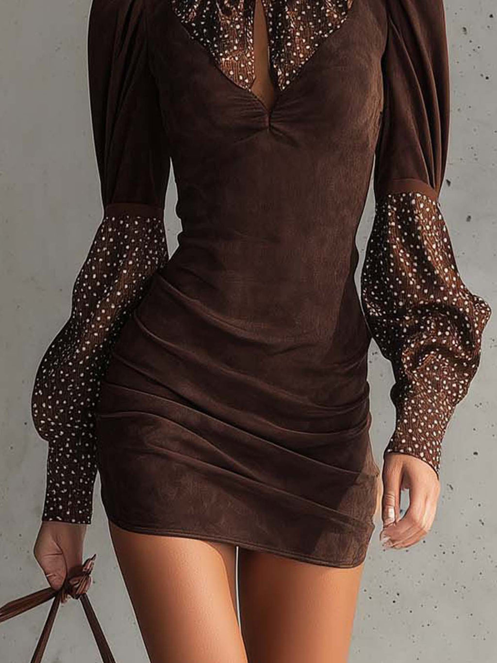 Zofia – abito bodycon in suede sintetico
