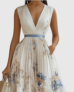 Zuzanna - Elegante Maxi Abito con Pieghe