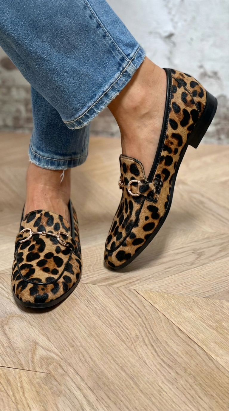 Adrianna - Mocassino audace in stampa leopardata