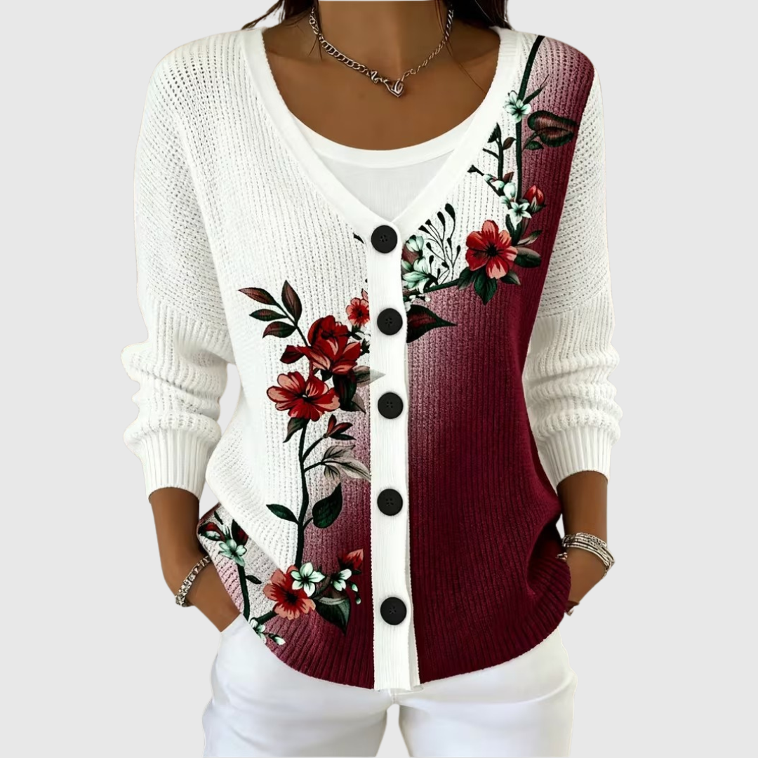 Agnieszka - Cardigan in maglia comodo e chiuso