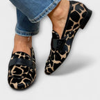 Leonia - Mocassini con stampa leopardata