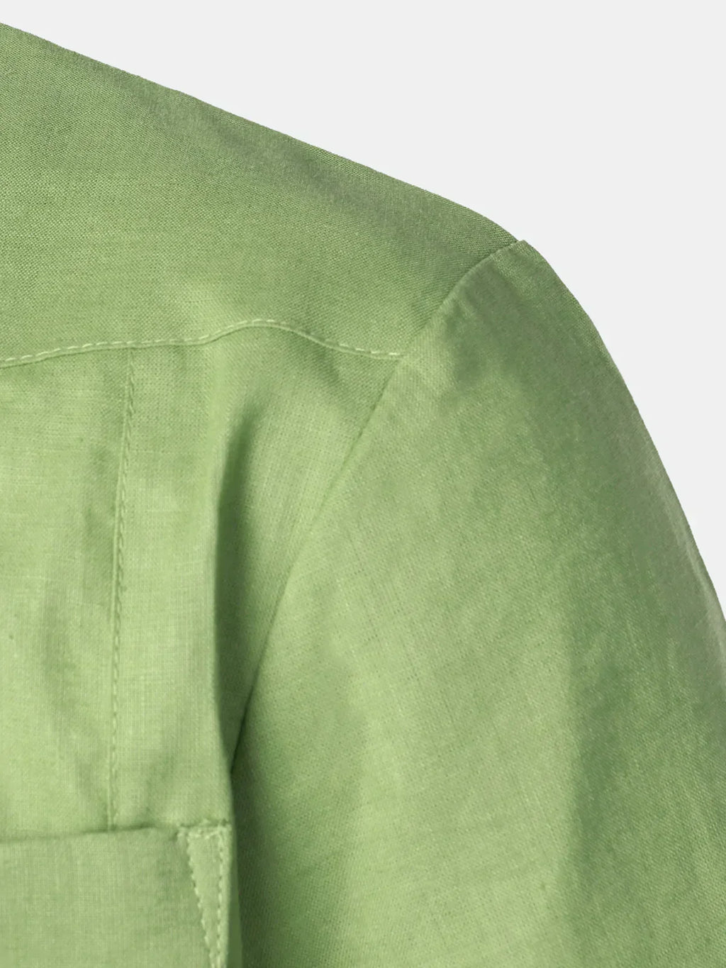 Camicia guayabera da uomo in lino a maniche corte per l'estate