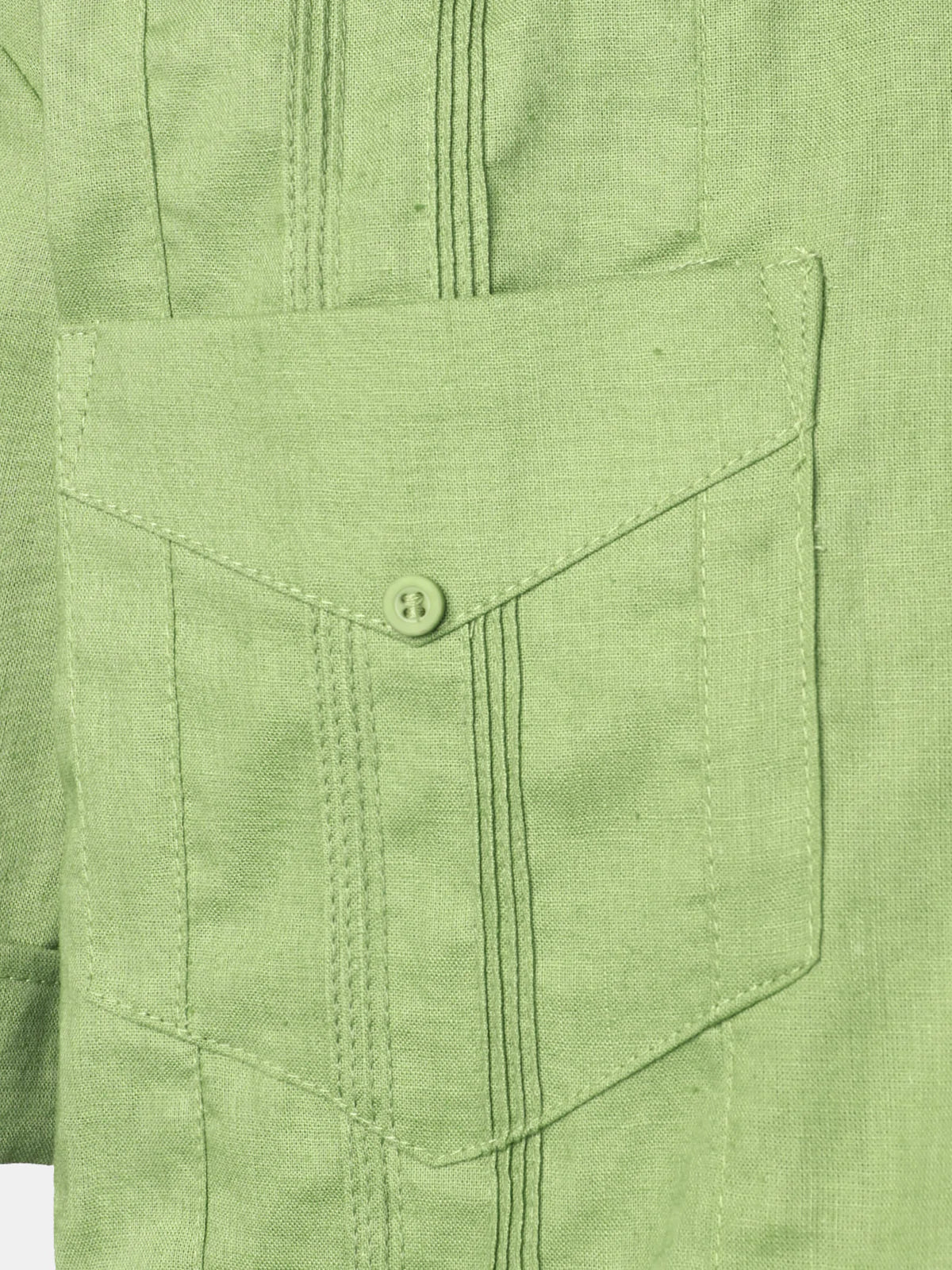 Camicia guayabera da uomo in lino a maniche corte per l'estate