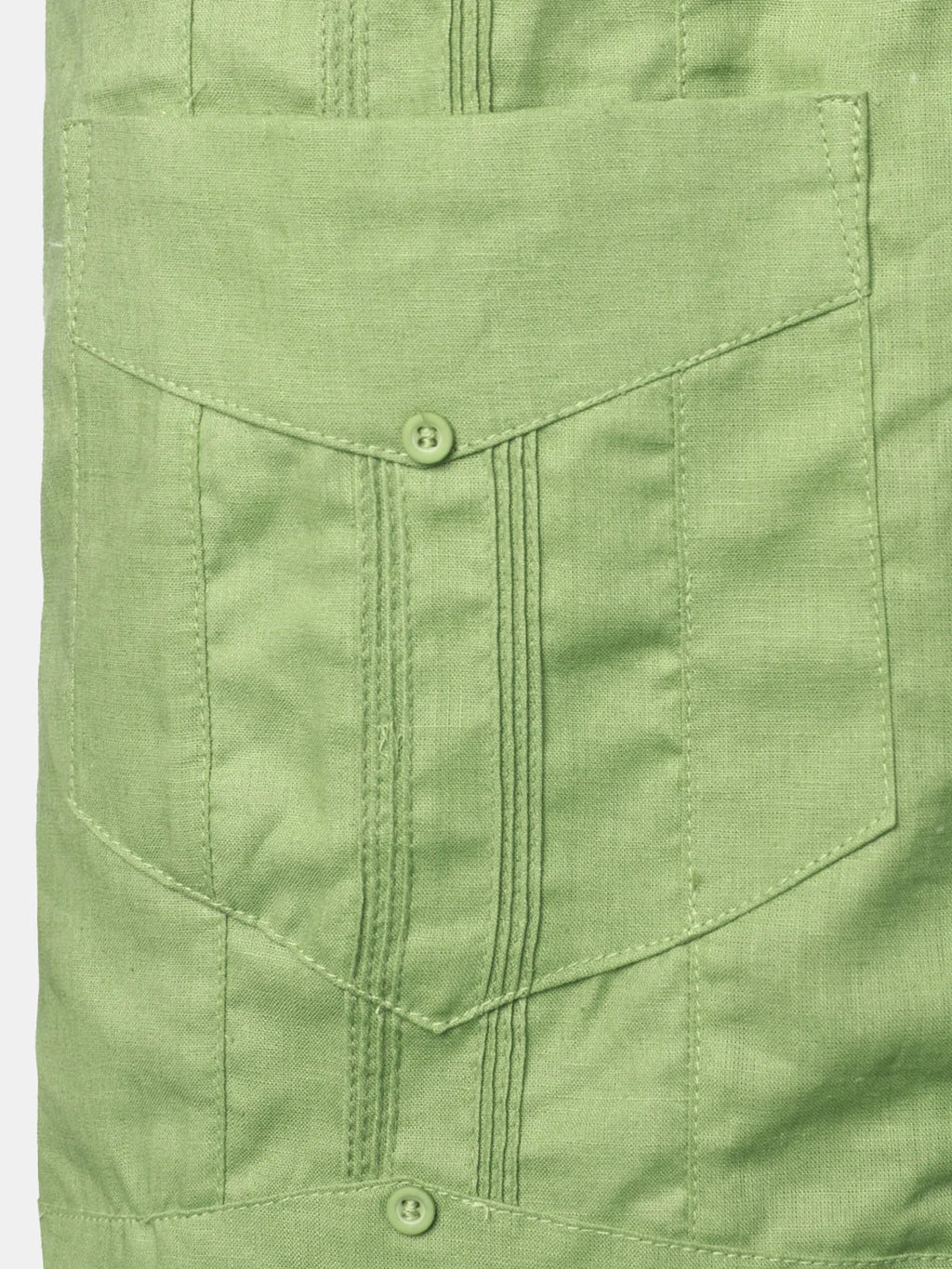 Camicia guayabera da uomo in lino a maniche corte per l'estate
