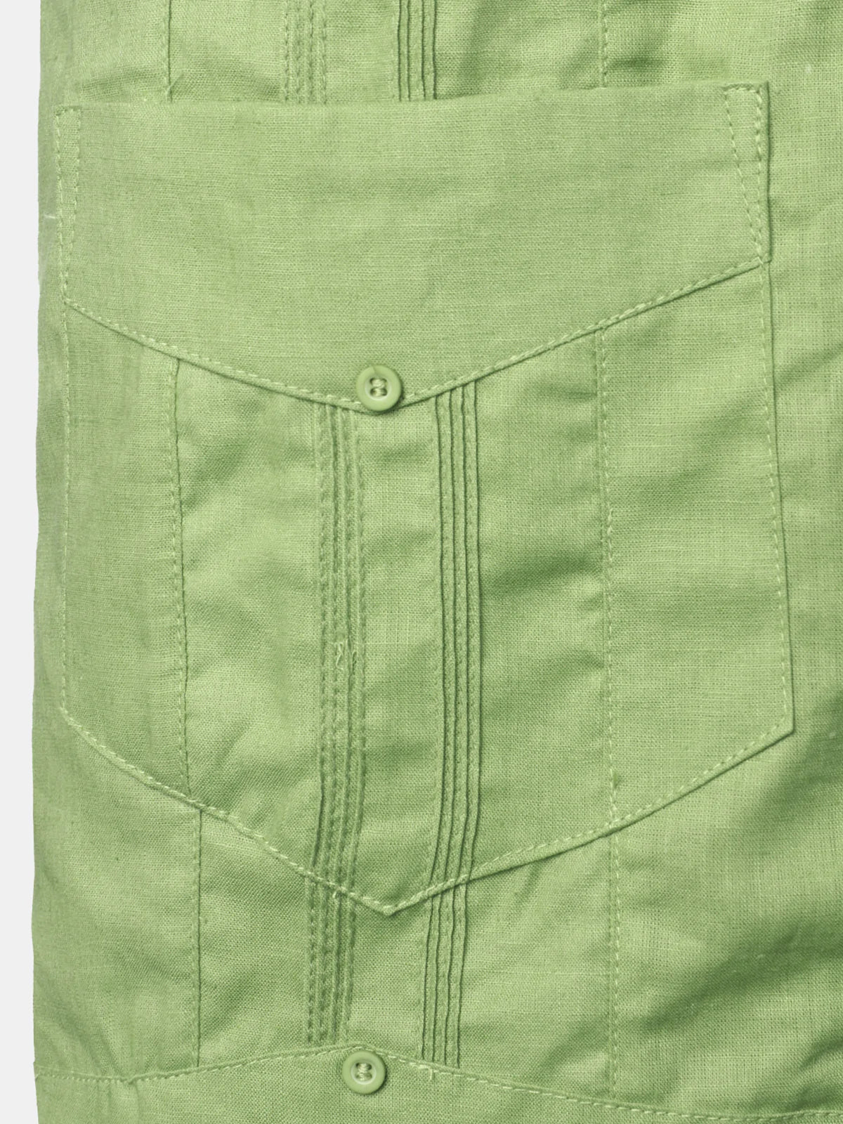 Camicia guayabera da uomo in lino a maniche corte per l'estate