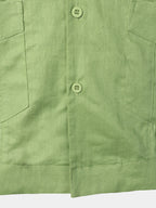 Camicia guayabera da uomo in lino a maniche corte per l'estate