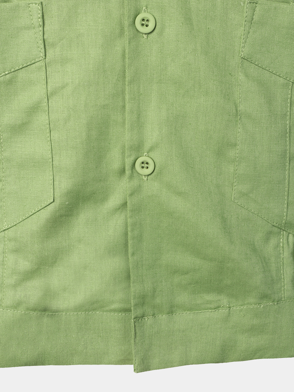 Camicia guayabera da uomo in lino a maniche corte per l'estate