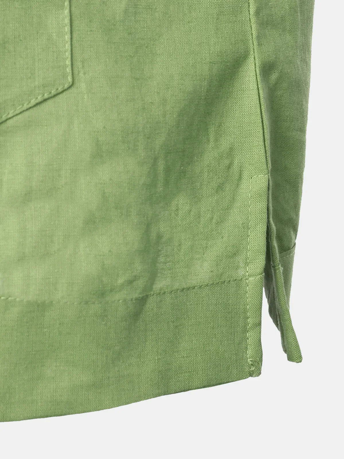 Camicia guayabera da uomo in lino a maniche corte per l'estate