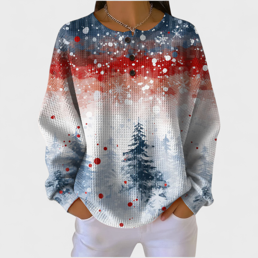 Waleria - Maglione di Natale con delicato motivo dell'albero