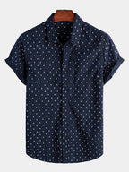 Camicia da uomo a maniche corte con stampa