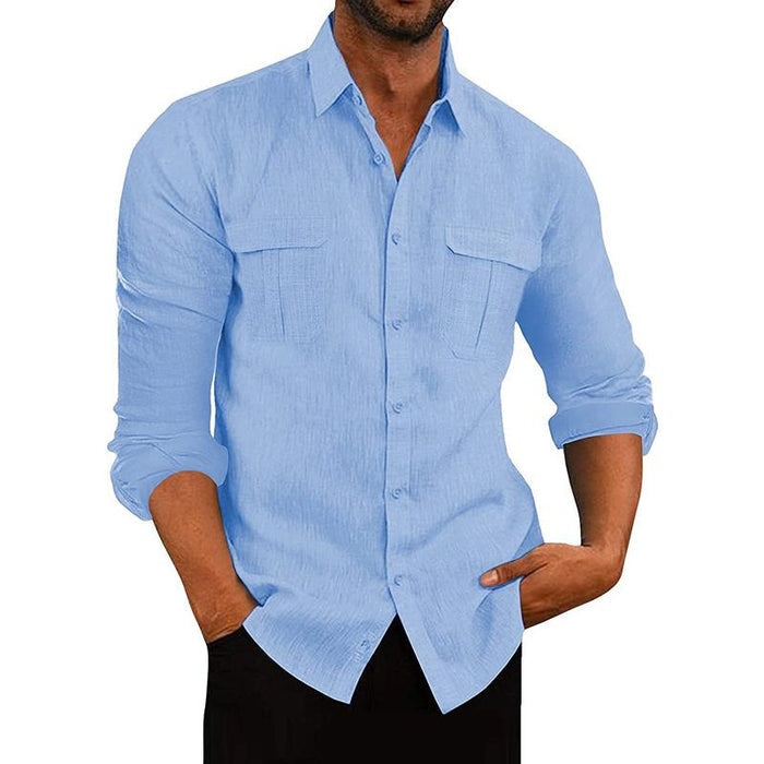 Artur - Camicia con Bottoni in Tessuto Traspirante