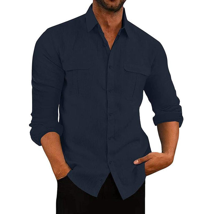 Artur - Camicia con Bottoni in Tessuto Traspirante