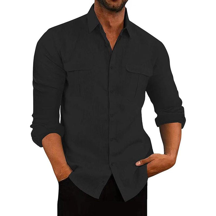 Artur - Camicia con Bottoni in Tessuto Traspirante