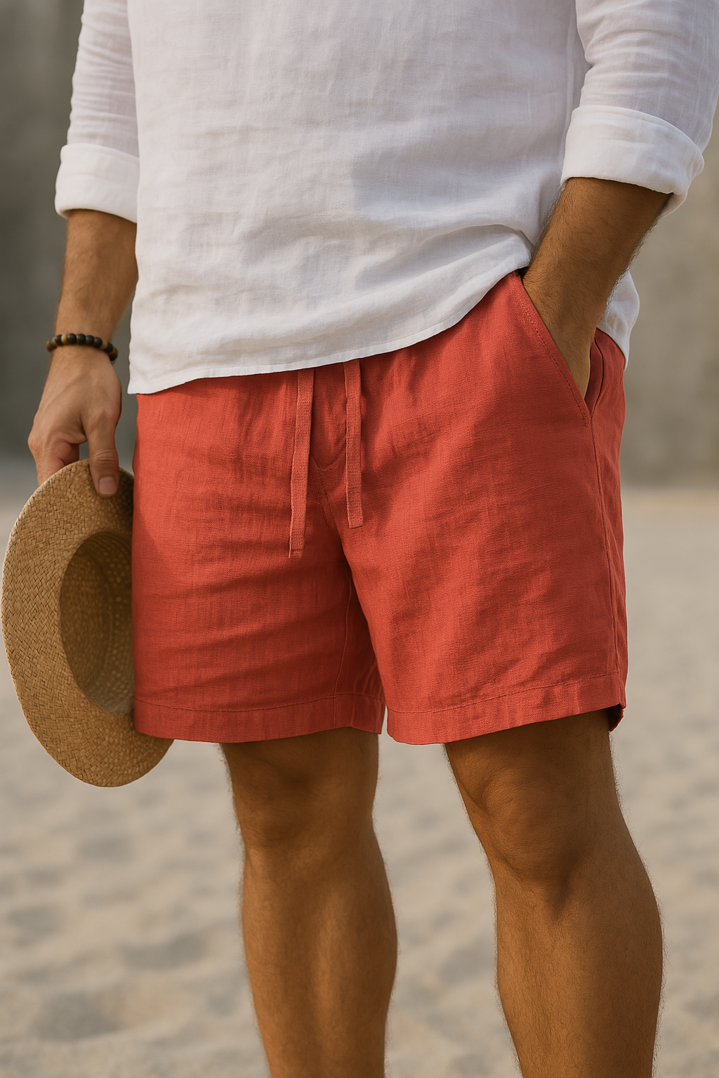 LUCIANO – Pantaloni da Uomo in Cotone e Lino