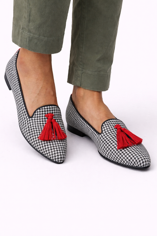 Alessandra | Scarpe classiche con frange – mocassini da donna | Erminia Boutique Bologna