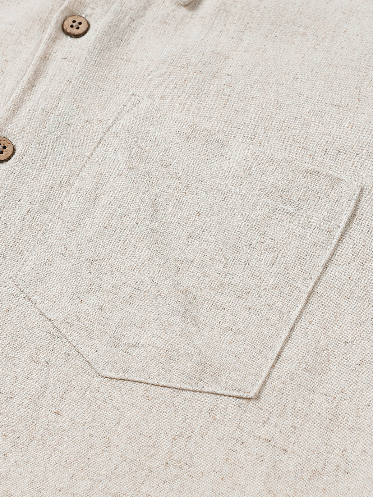 Camicia sportiva da uomo a maniche corte in colore beige