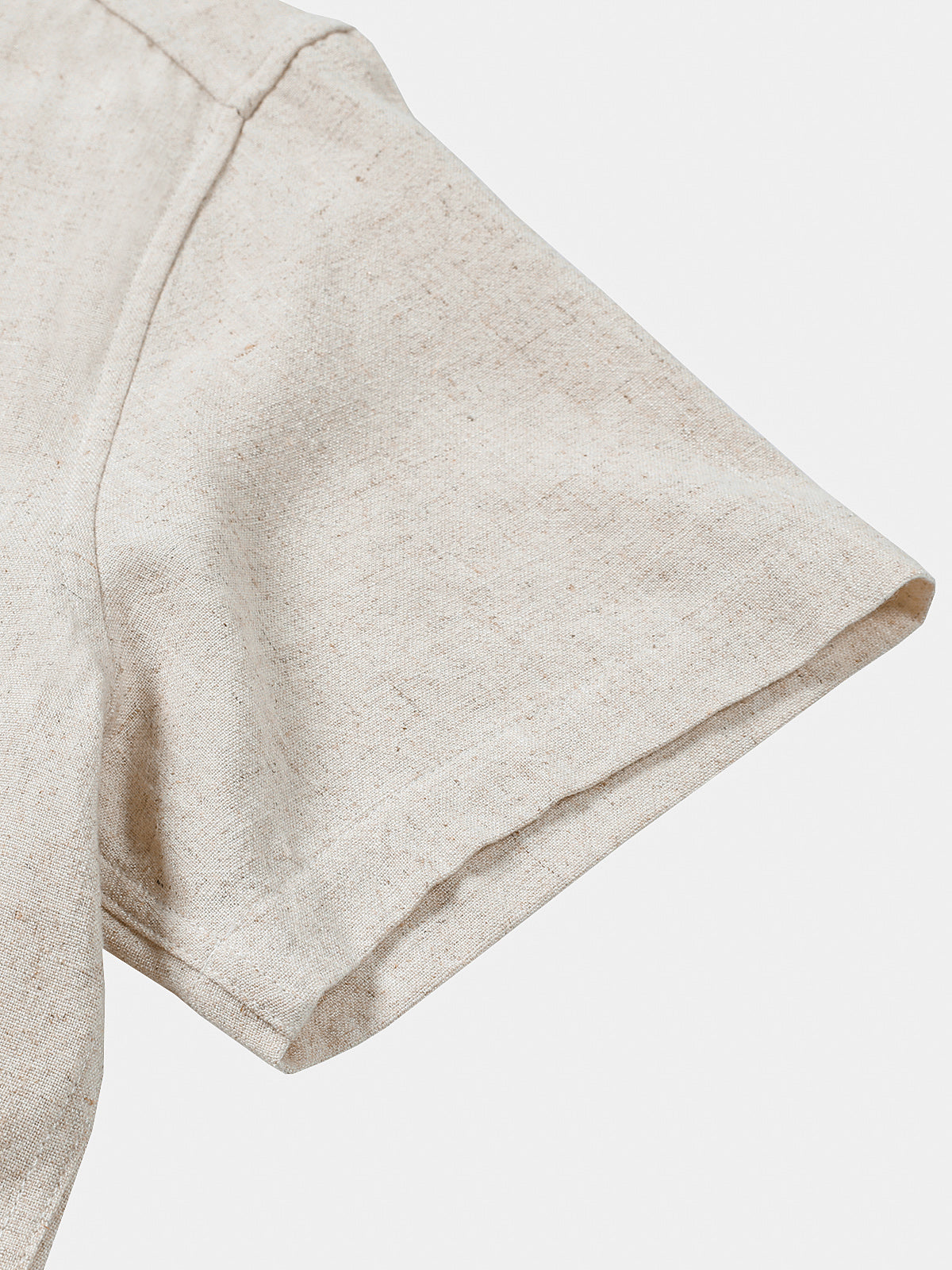Camicia sportiva da uomo a maniche corte in colore beige
