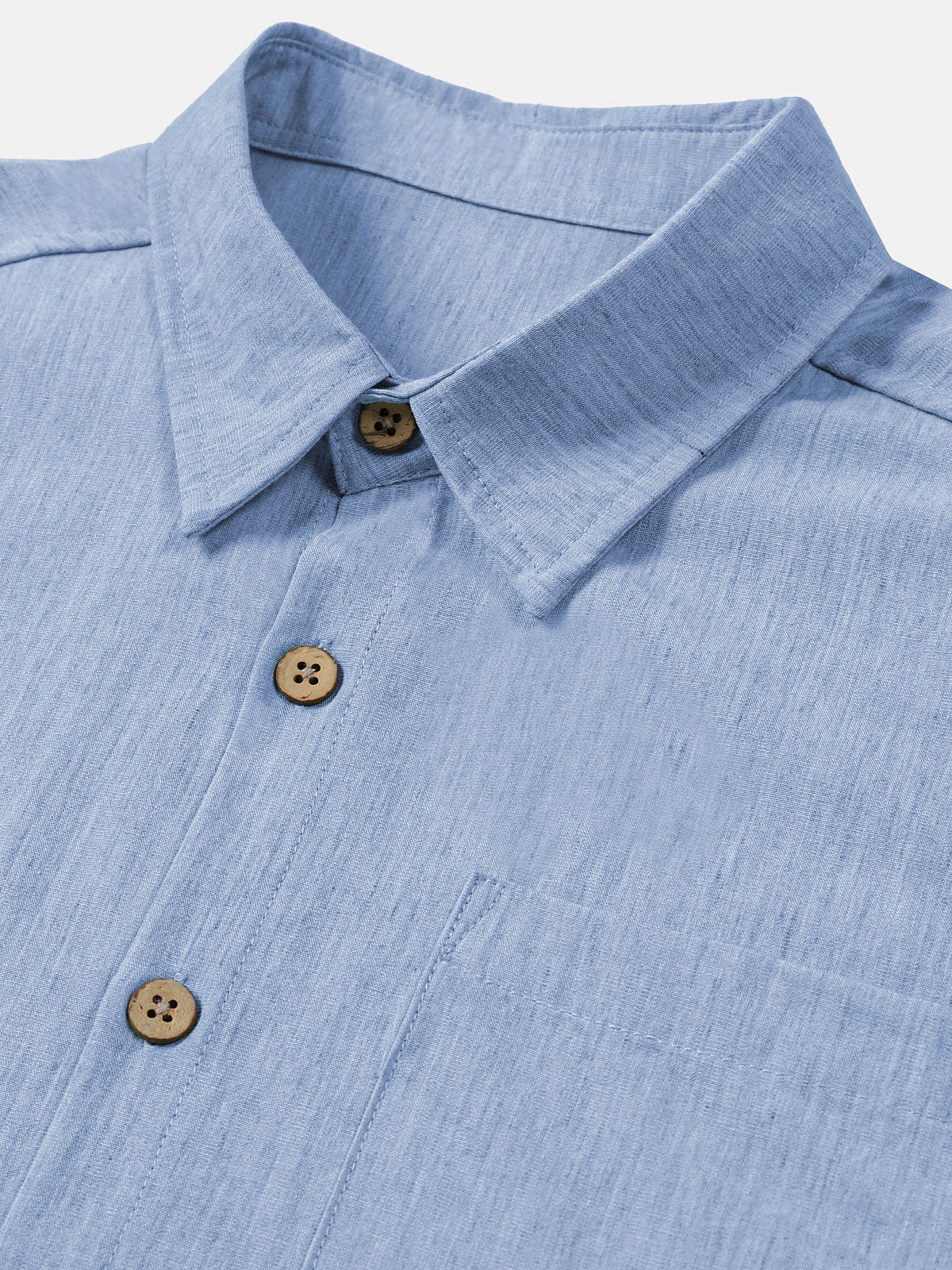 Camicia sportiva da uomo a maniche corte di colore blu