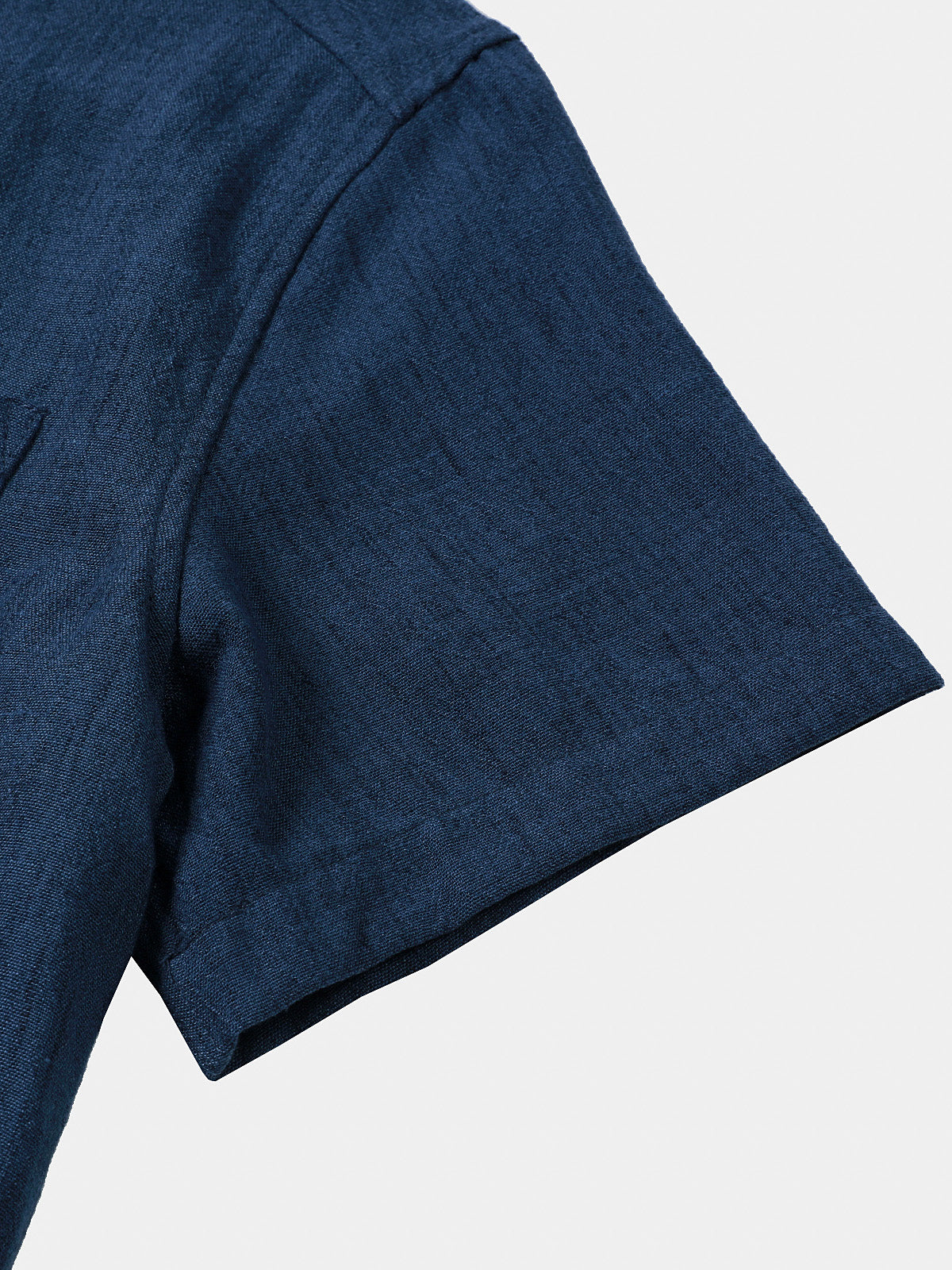 Camicia Henley Casual da Uomo a Manica Corta in Colore Unito per l'Estate