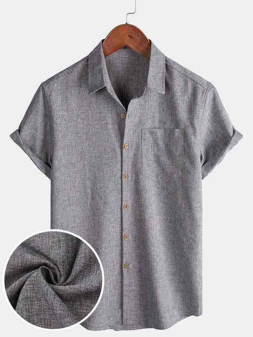 Camicia Casual da Uomo a Maniche Corte con Bottoni – camicie casual da uomo | Erminia Boutique Bologna